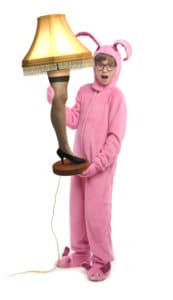 A Christmas Story's Ralphie with lamp