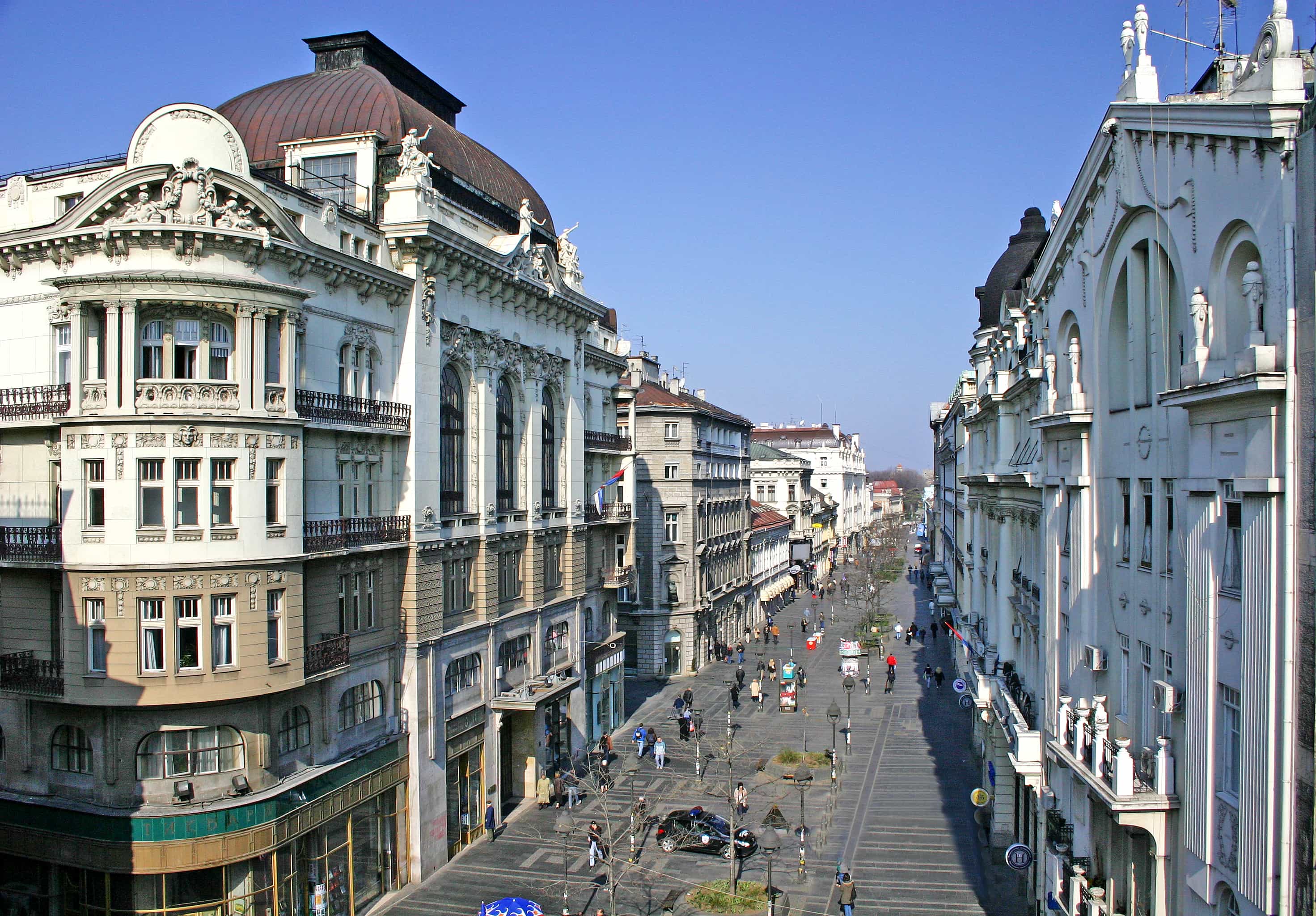 Knez Milhailova Street in Belgrade, Serbia