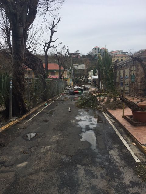 Damage in St. John from Hurricane Irma