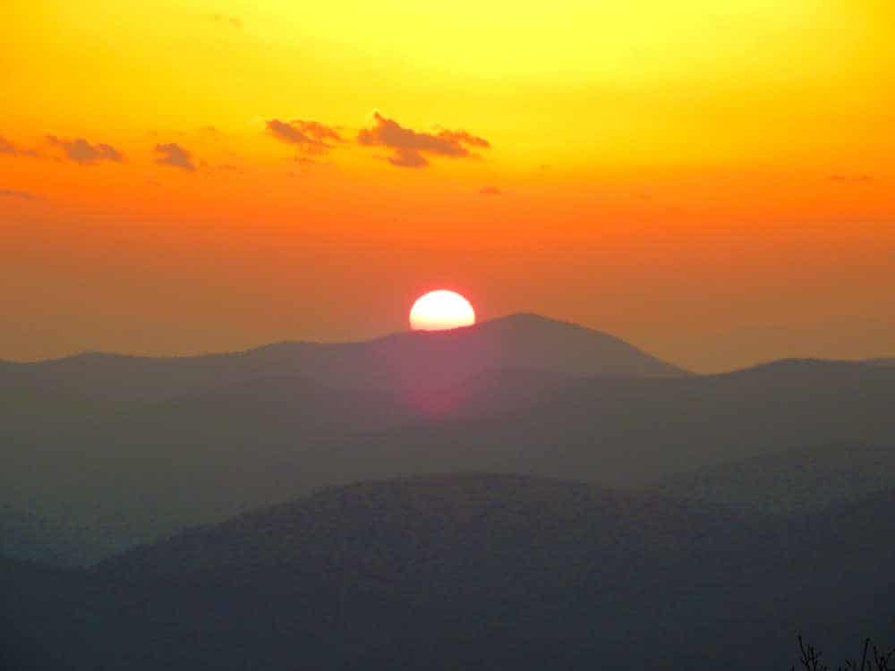 Sunset at Grayson Highland State Park, near the Blue Ridge Parkway