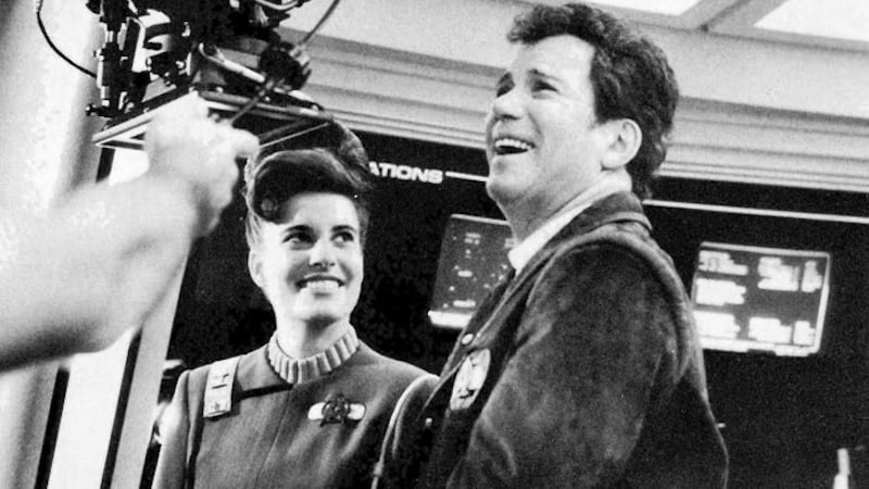 Still of Melanie and Bill Shatner on Star Trek V The Final Frontier - Paramount Pictures