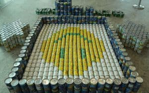 Cans donated to FeedMore Image