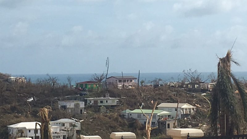 damage on St. John after hurricane Irma