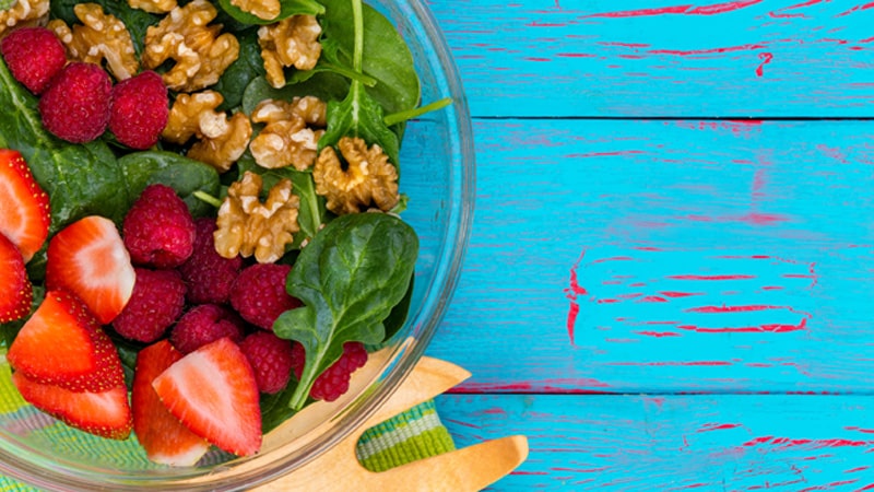 Summer Berry Salad with Maple Walnuts