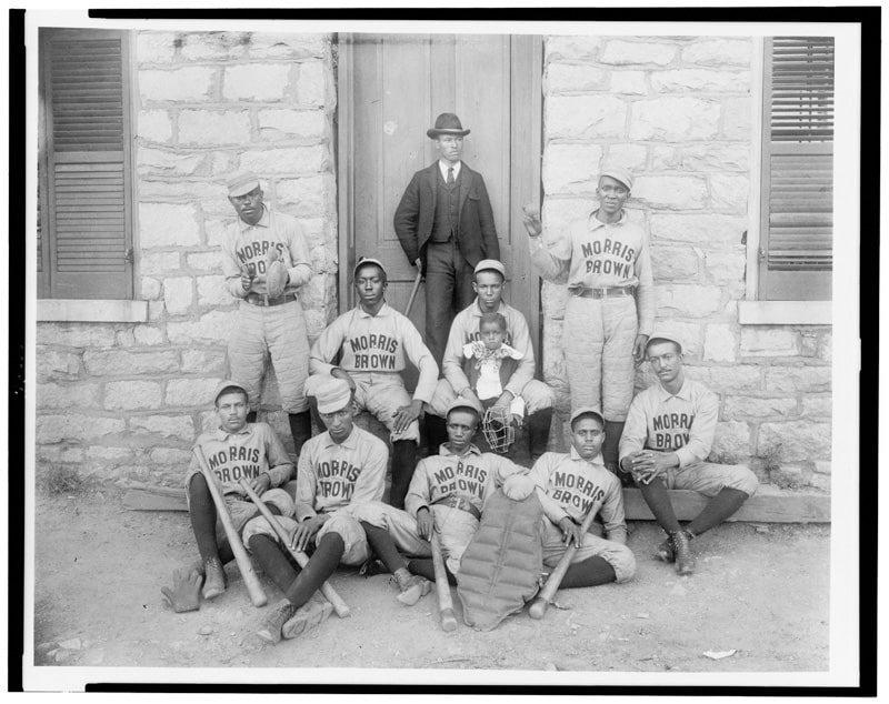 African-American baseball players from Morris Brown College. Photographic print, 1899 or 1900. | Photograph courtesy of the Prints and Photographs Division, Library of Congress