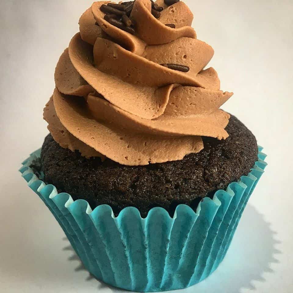 Dark chocolate with a chocolate ganache filling and chocolate whiskey buttercream | Lush Cupcakes