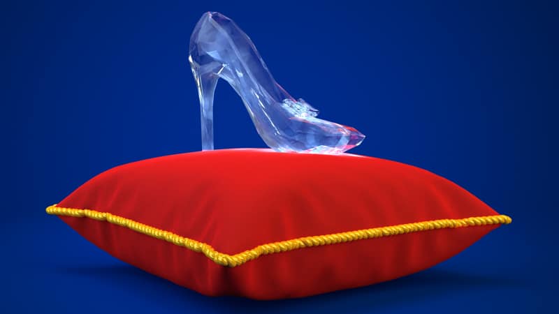 Cinderella crystal slipper