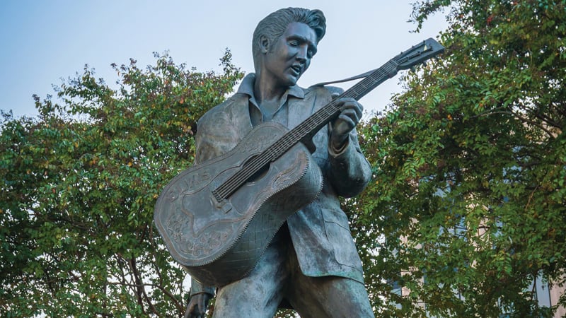 Elvis Presley Statue in Memphis