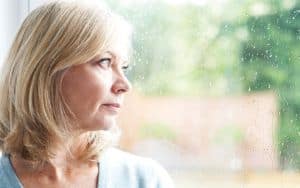 Sad Mature Woman Who Misses Pap Smears Image