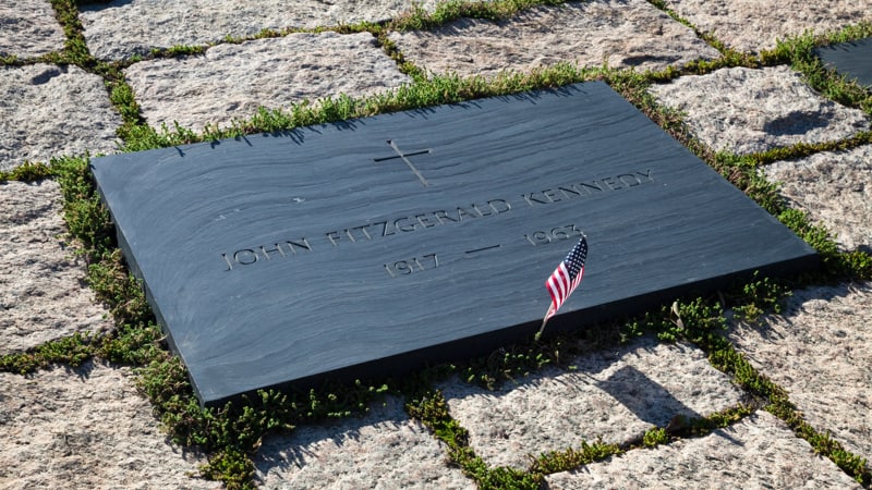 John F Kennedy Gravestone at Washington Memorial, Arlington Cemetery