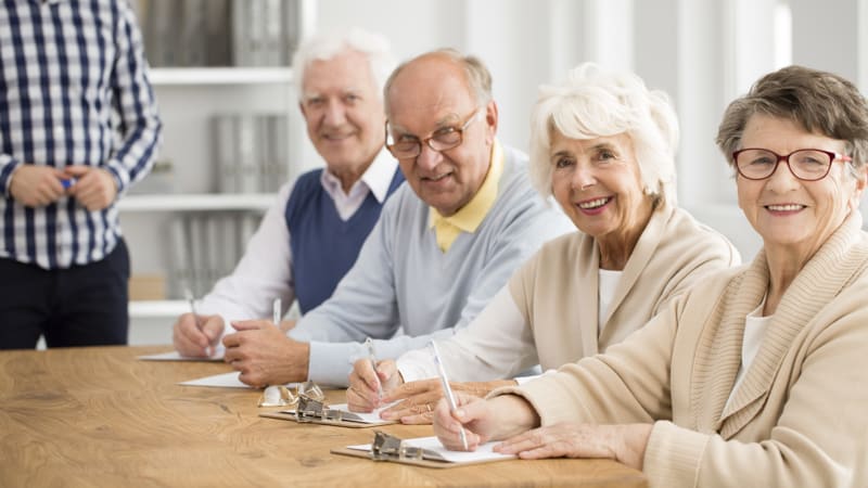 Group of happy seniors