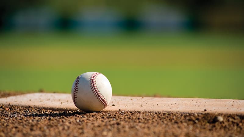 Baseball on Mound