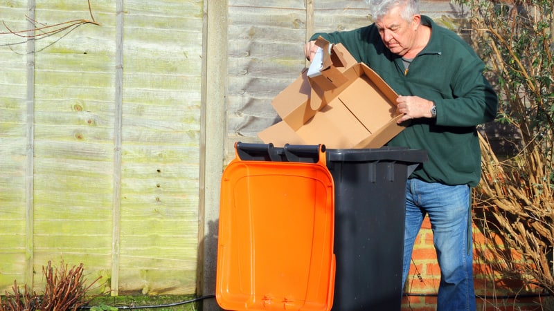 Retired couple in townhouse condominium complex with garbage taken over by neighbors