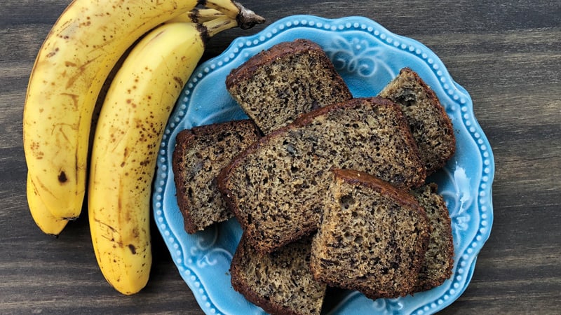 Insect protein in banana bread grasshoppers