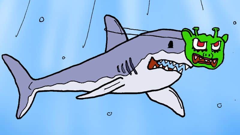 Monster-Shark Caption Contest Image