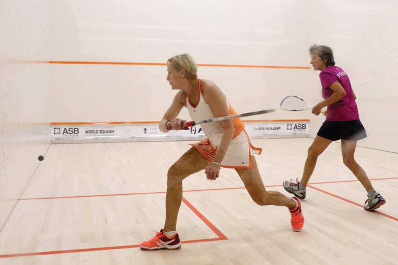 Women playing racquetball at Boar's Head Resort, Charlottesville