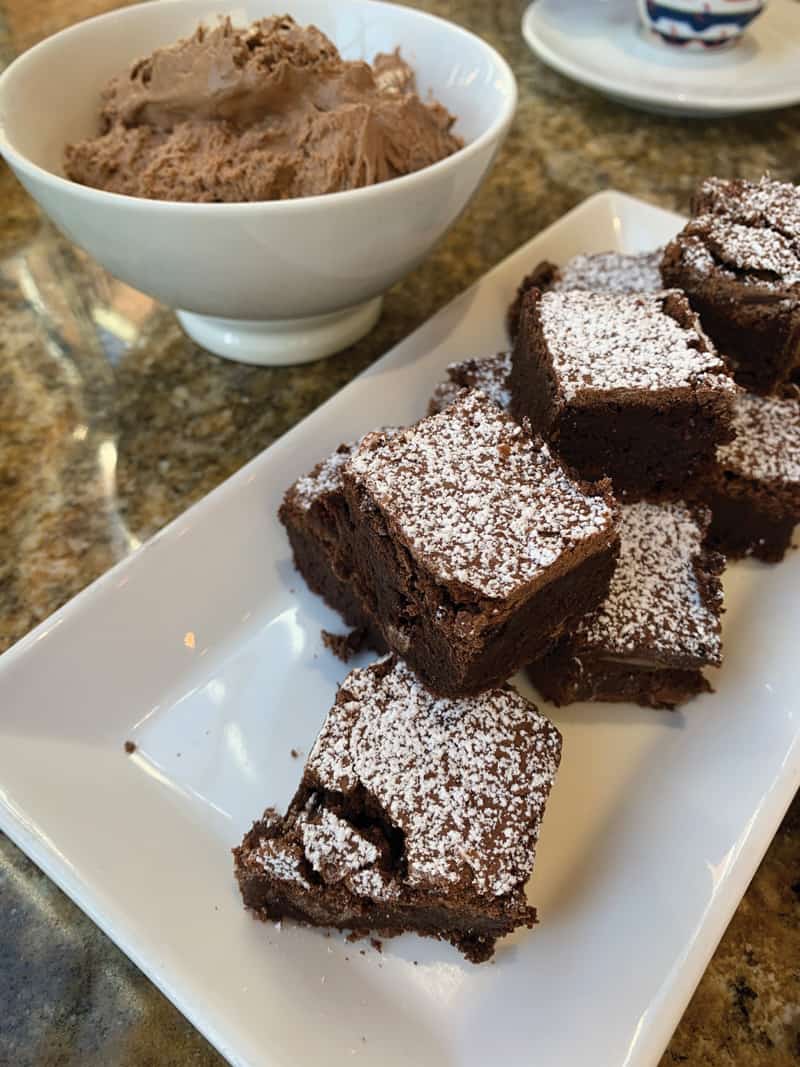 Brownies and mousse from Blue Talon Bistro in Williamsburg