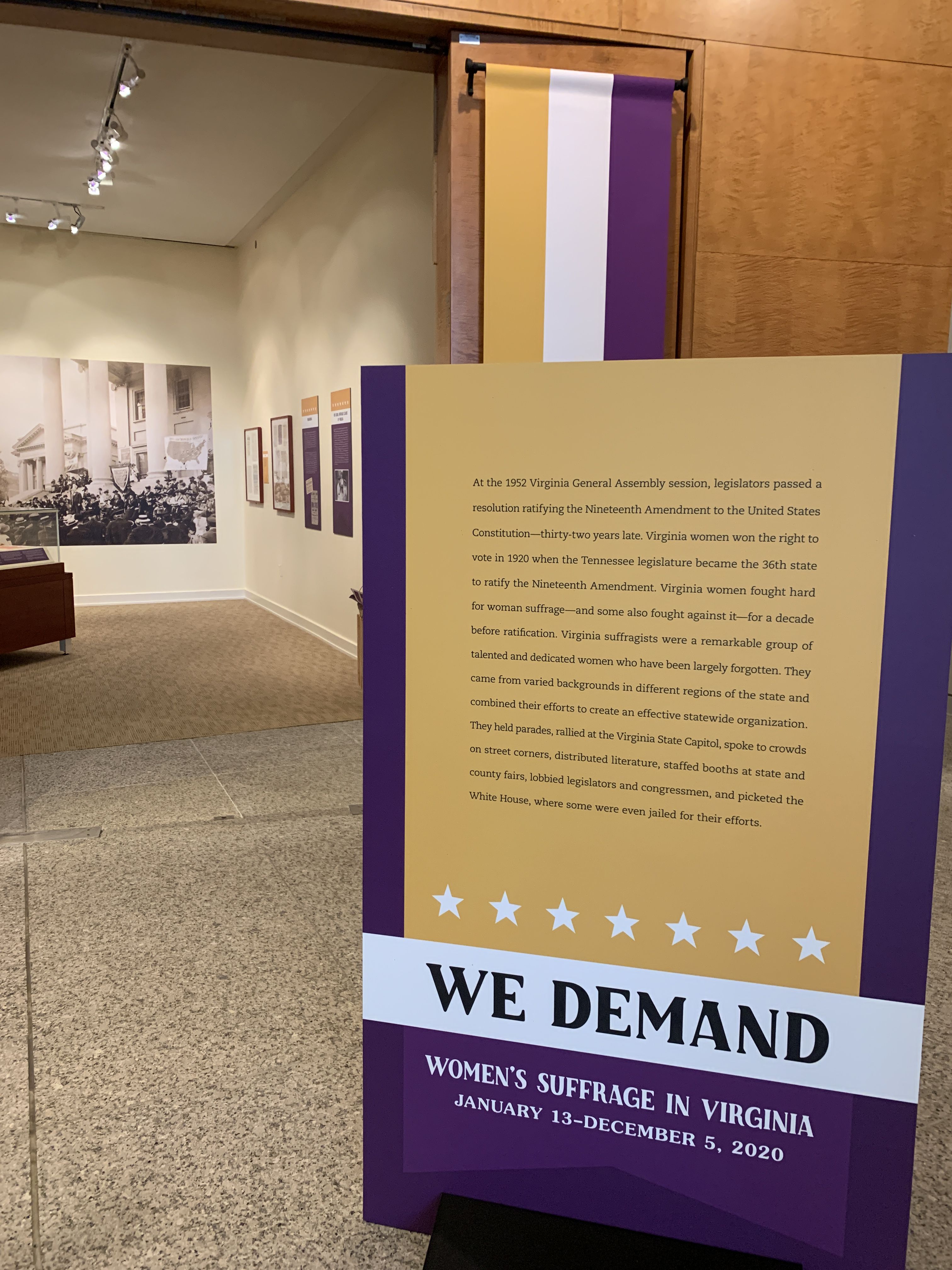 We Demand: Women’s Suffrage in Virginia Exhibition