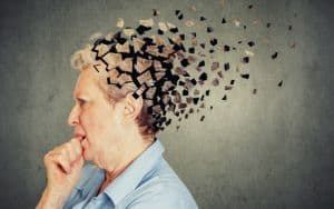 Senior woman brain going crazy Image