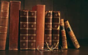 Stack of a history of books Image