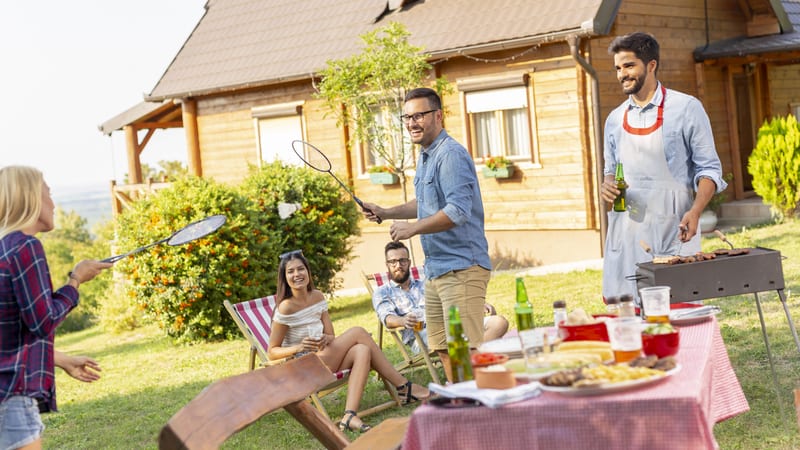 Neighbors throwing a backyard barbecue and not inviting their old neighbor