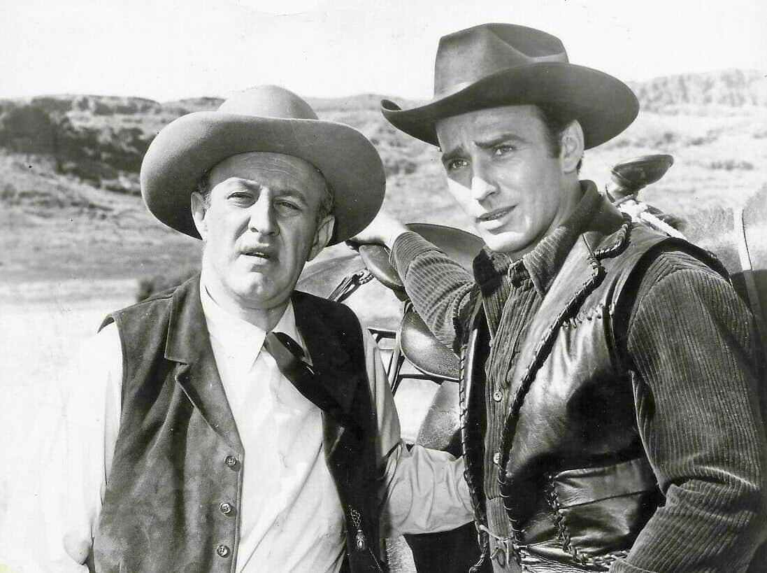 Lee J. Cobb and James Drury in The Virginan