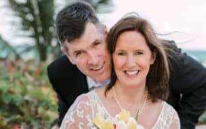 Newly married couple enjoy romance Image