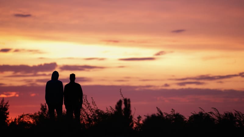 brother at sunset