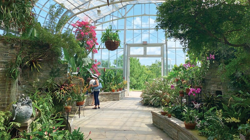 Greenhouse gardens at Lewis Ginter Botanical Garden