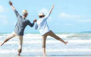 Couple at the beach in Australia Image