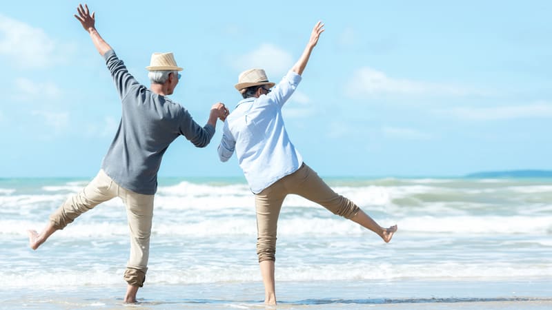 Couple at the beach in Australia