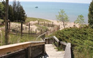 Door County, Wisconsin Whitefish Dunes Stairs Image