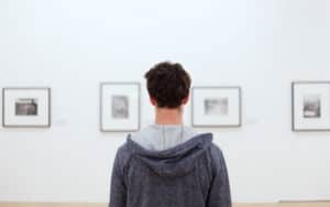 Man at virtual museums Image