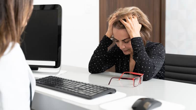 Woman just lost her health insurance Image
