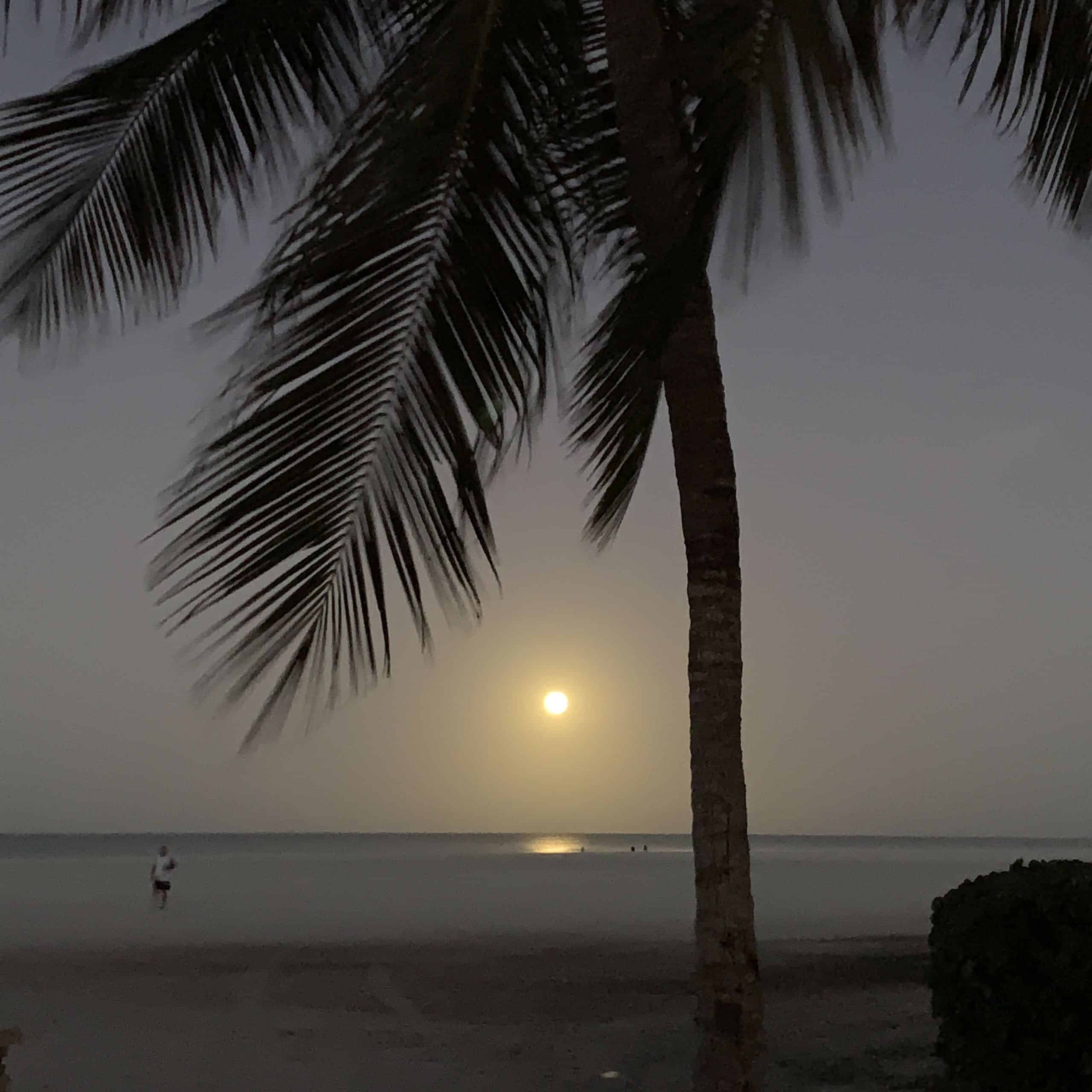 Moonrise over the Gulf of Mexico