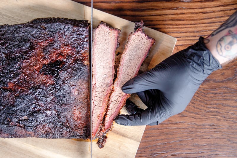 Smoked pork from West Salem Barbecue