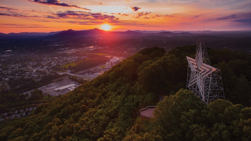 The Roanoke Star in Virginia's Blue Ridge