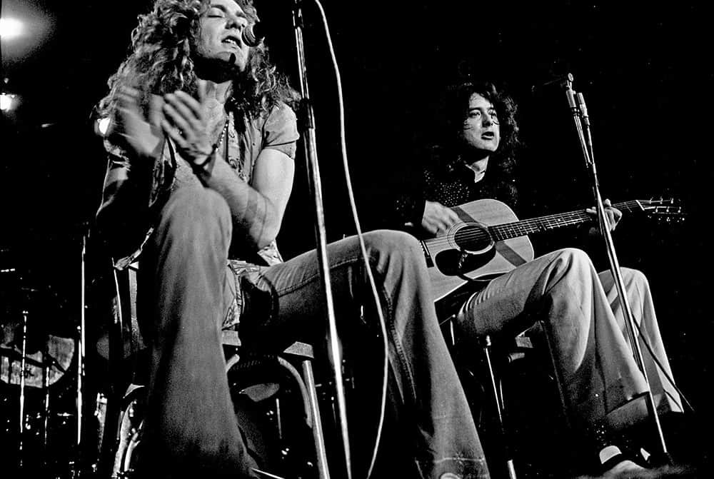 Robert Plant and Jimmy Page of Led Zeppelin