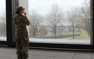Veteran stands at Virginia War Memorial new Shrine of Memory – Global War on Terrorism and Beyond Image