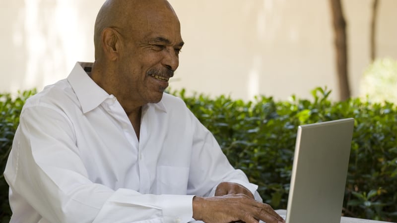 Senior man voting absentee in Chesterfield County