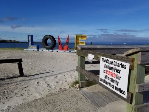 Cape Charles Pier closed due to the pandemic