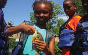 Children participating in the Blue Sky Fund program Image