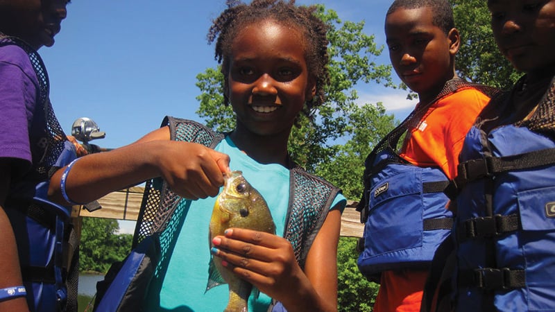 Children participating in the Blue Sky Fund program