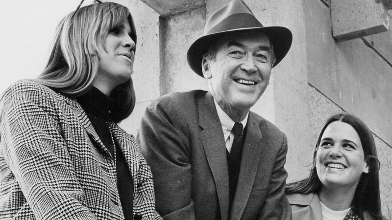 Jimmy Stewart with his daughters