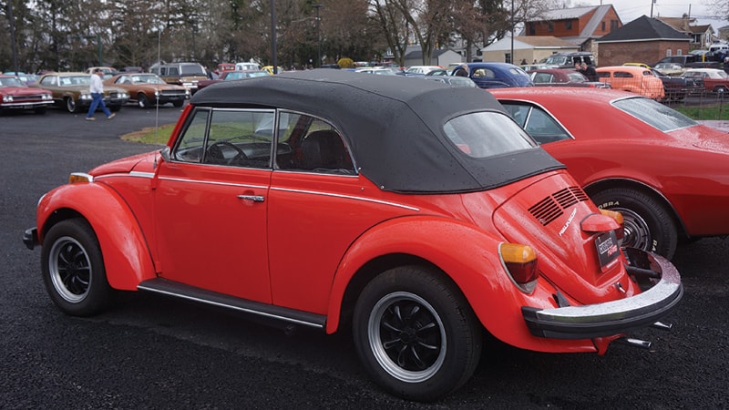 Classic car collecting Volkswagen bug
