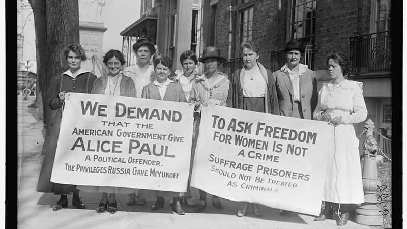 Female suffragists in Virginia fight for voting Image