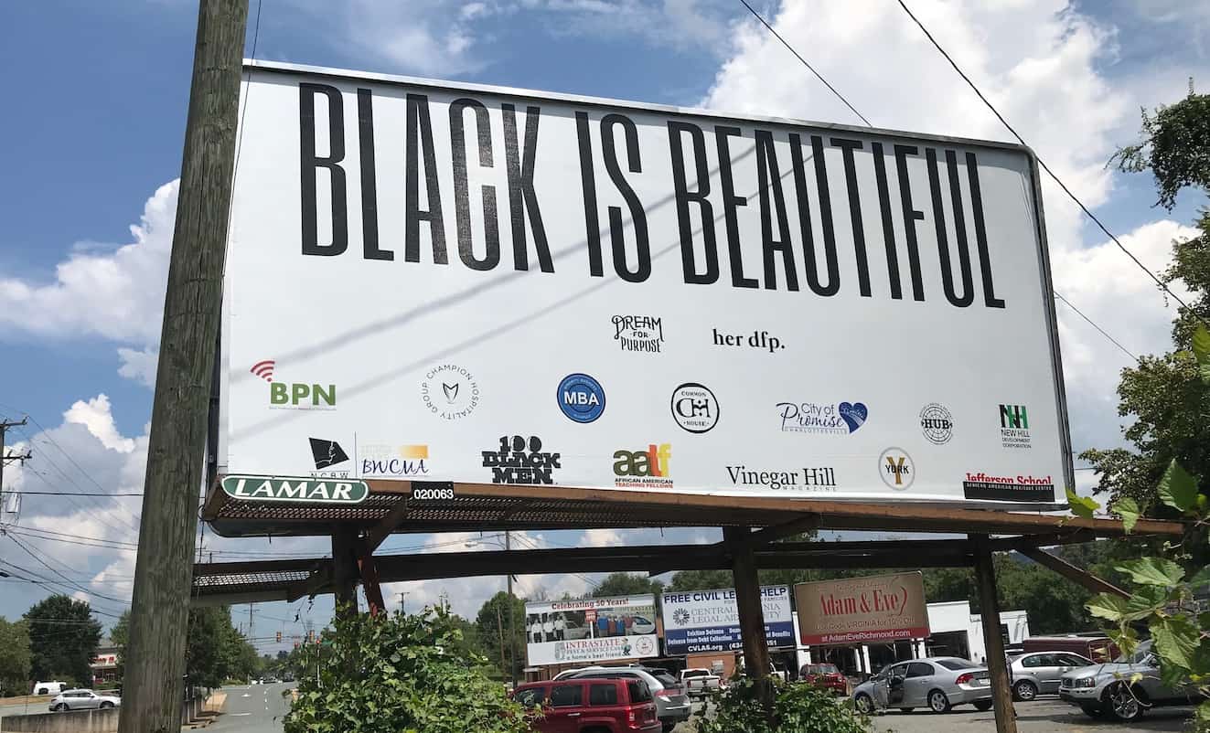 Black Is Beautiful billboard, Charlottesville