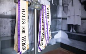 Votes for Women sashes, Lucy Burns Museum Image