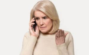 Woman talking to her intrusive mother-in-law Image