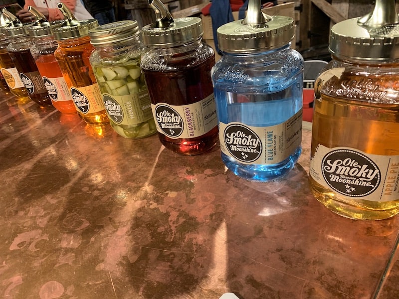 Moonshine flavors at Ole Smoky